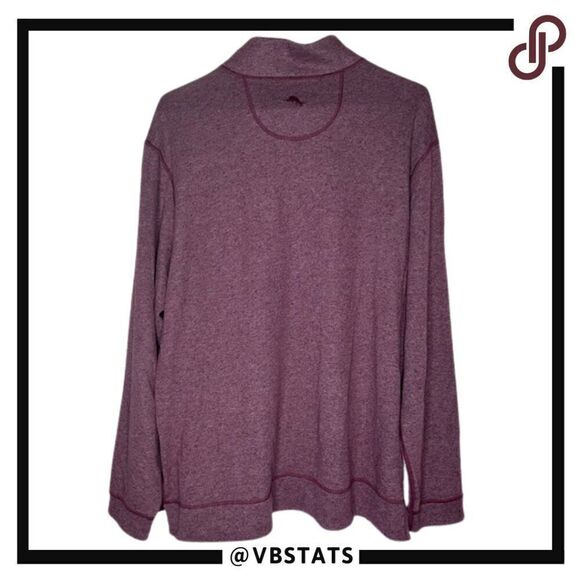 Tommy Bahama Reversible 1/4 Zip Top in Size XL Colors Purple Rose and Blush - Picture 2 of 8